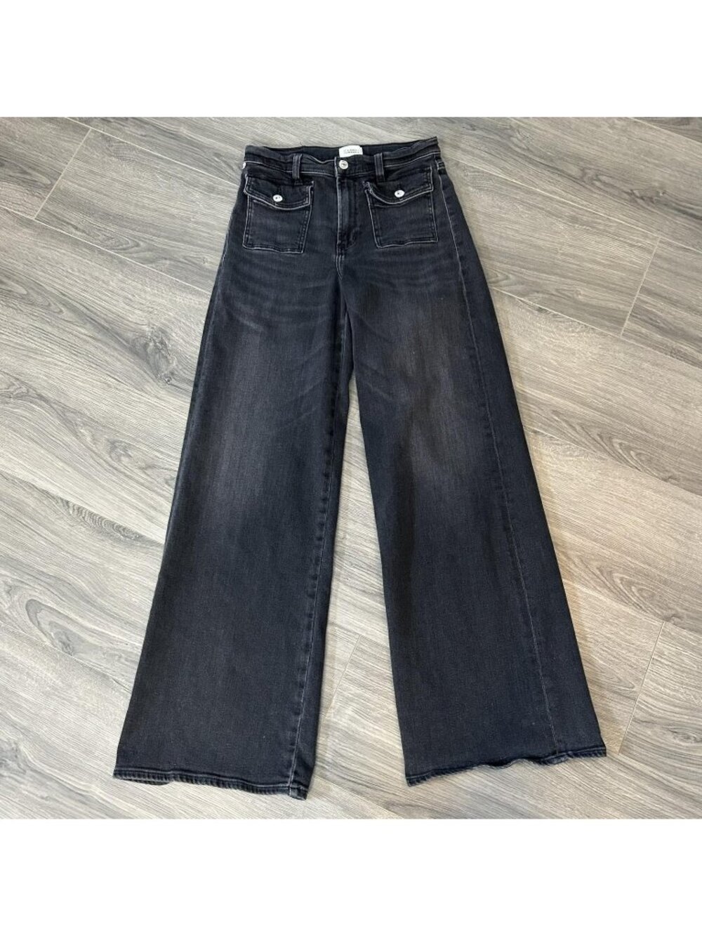 Citizens Of Humanity Jeans Womens 26 Raven Patch Pocket Wide Leg High Rise Denim